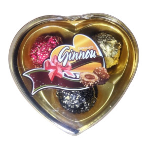 Ginnon Chocolate Heart Shape Box Mix Flavour 33gm